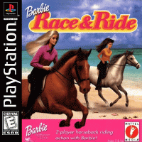 Barbie Race & Ride PAL Playstation PAL box art
